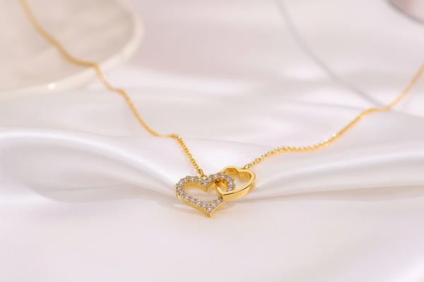 Interlocking Double Heart Necklace